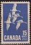 Canada - 1963 - Fauna - 15 ¢ - Azul - Canada, Fauna, Gansos - Scott 415 - Fauna Aves Gansos - 0